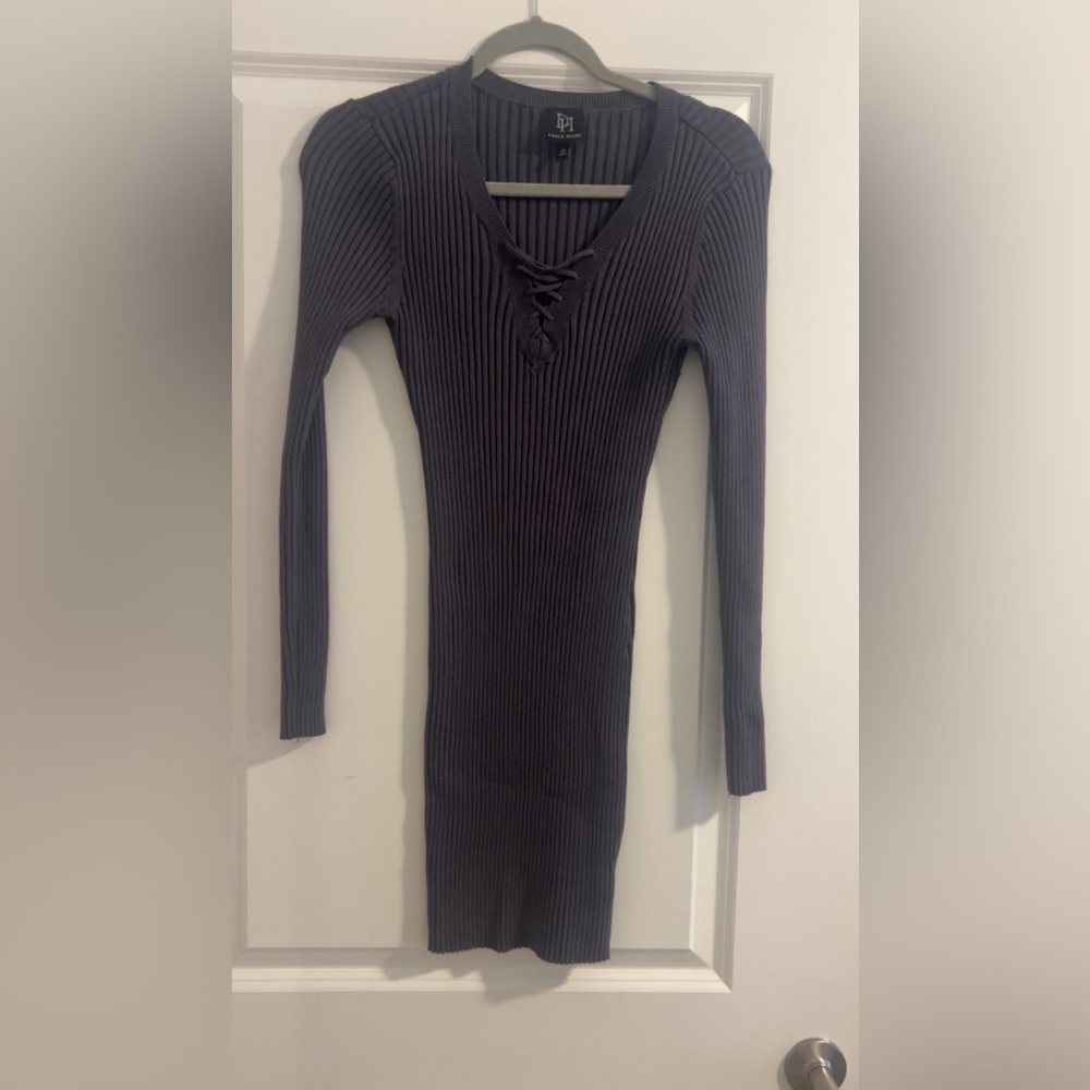 Long sleeve crochet dress